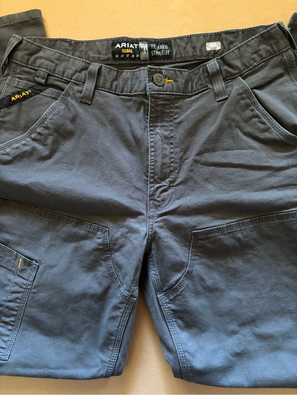 Ariat Mens M4 Straight Rebar Pants Size 36x34 Gray